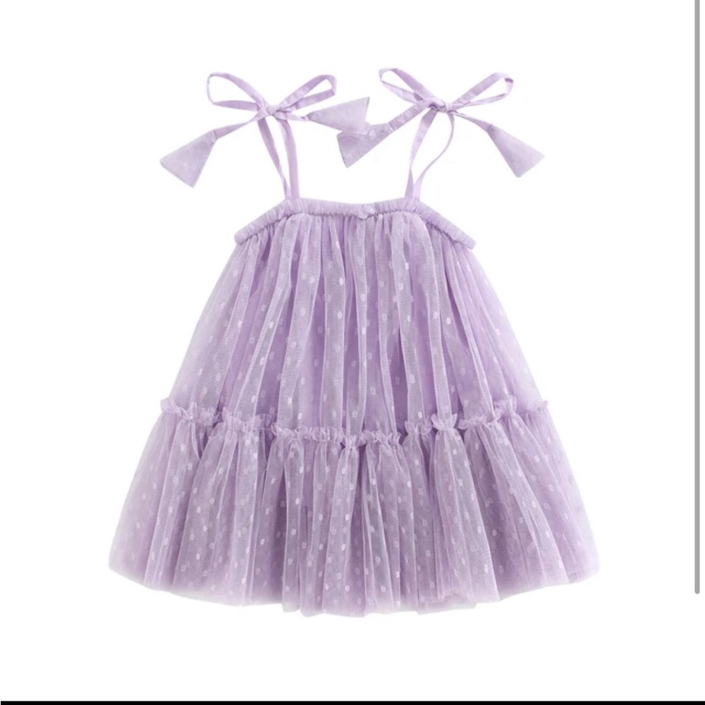 Justy Bae Purple Dress Tie Shoulders